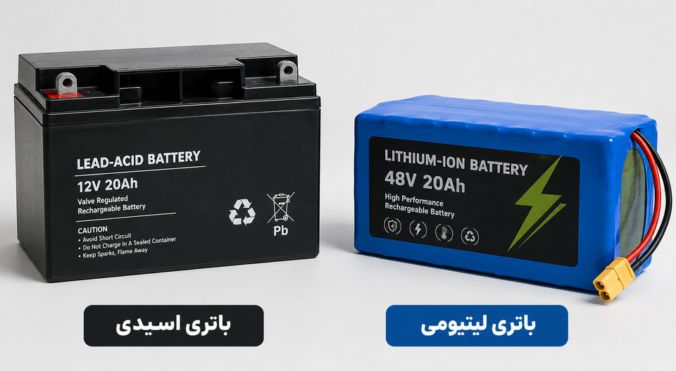 تفاوت باتریهای اسکوتر؛ باتری سرب اسیدی بهتر است یا باتری لیتیومی؟