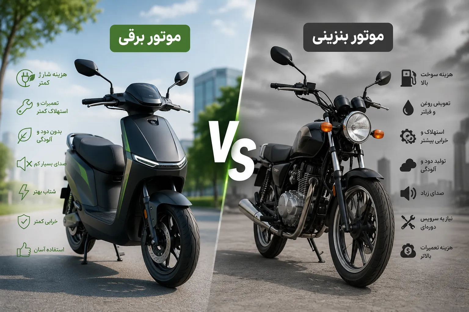 فرق موتور برقی و موتور بنزینی چیست؟ کدام بهتر است؟
