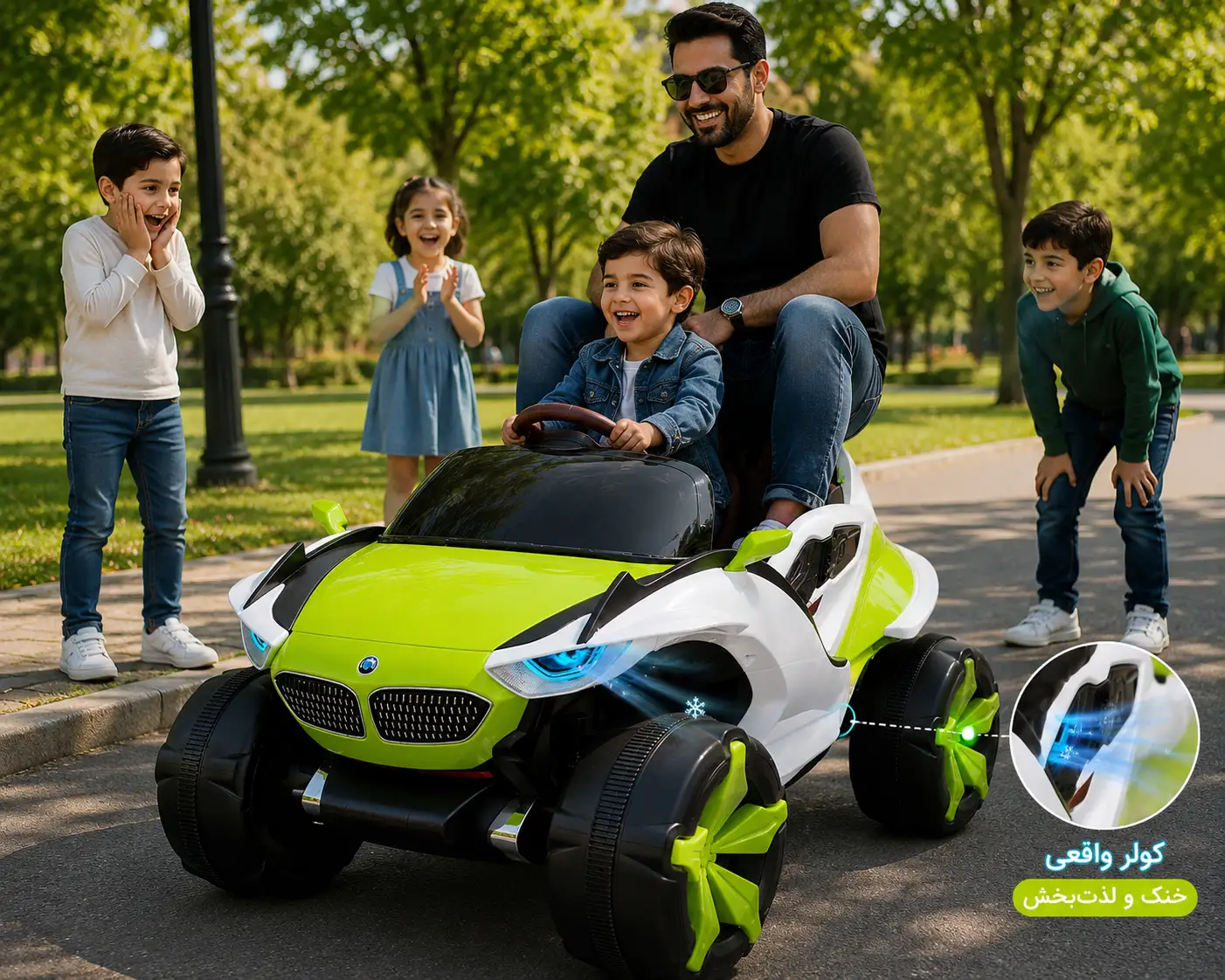 ماشین شارژی BMW فضایی چهار موتوره قوی