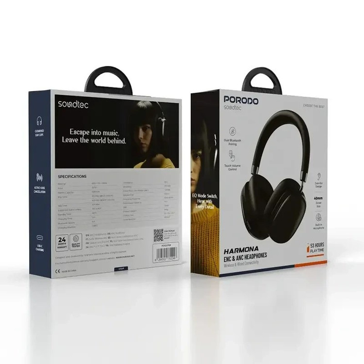 هدفون پرودو مدل PORODO PD1037BK